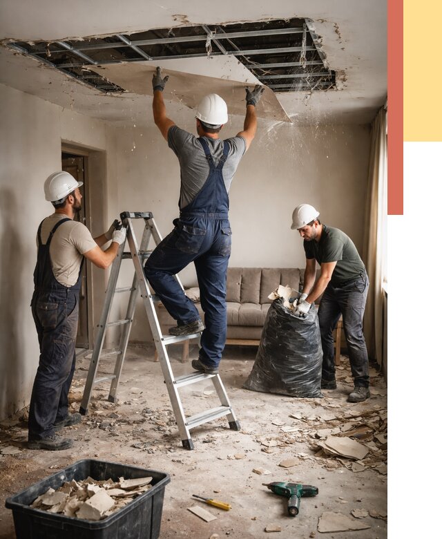 Демонтаж гипсокартонного потолка в Новокубанске от 437 руб. за м2 — ОТДЕЛОЧНИК-Нкб