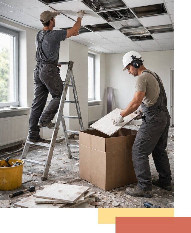 Демонтаж потолочной плитки в Новокубанске быстро и аккуратно