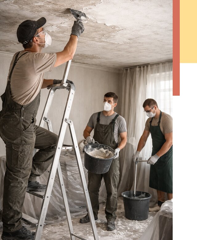 Удаление побелки с потолка в Новокубанске от 2600 руб. быстро и недорого | ОТДЕЛОЧНИК-Нкб