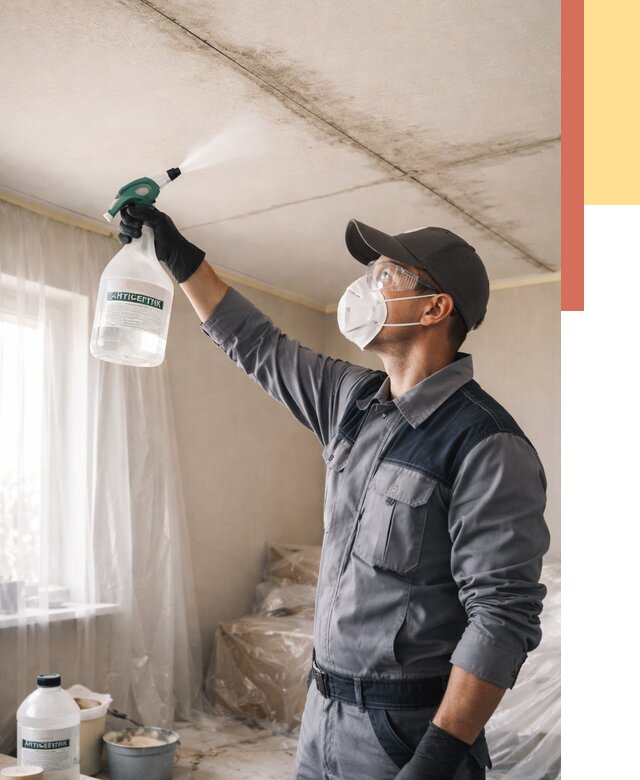 Антисептическая обработка потолка в Новокубанске от 2600 руб. | ОТДЕЛОЧНИК-Нкб