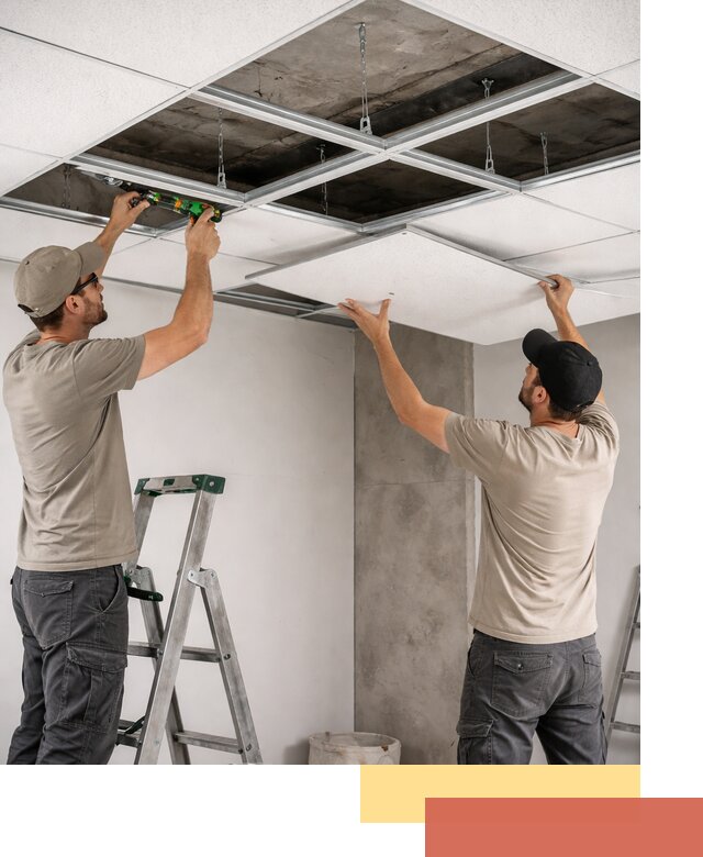 Монтаж потолка Армстронг под ключ в Новокубанске