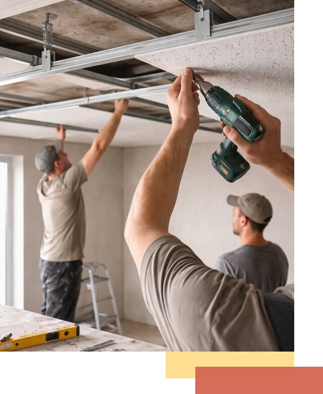 Монтаж акустического потолка в Новокубанске под ключ