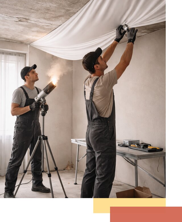 Установка натяжного потолка под ключ в Новокубанске