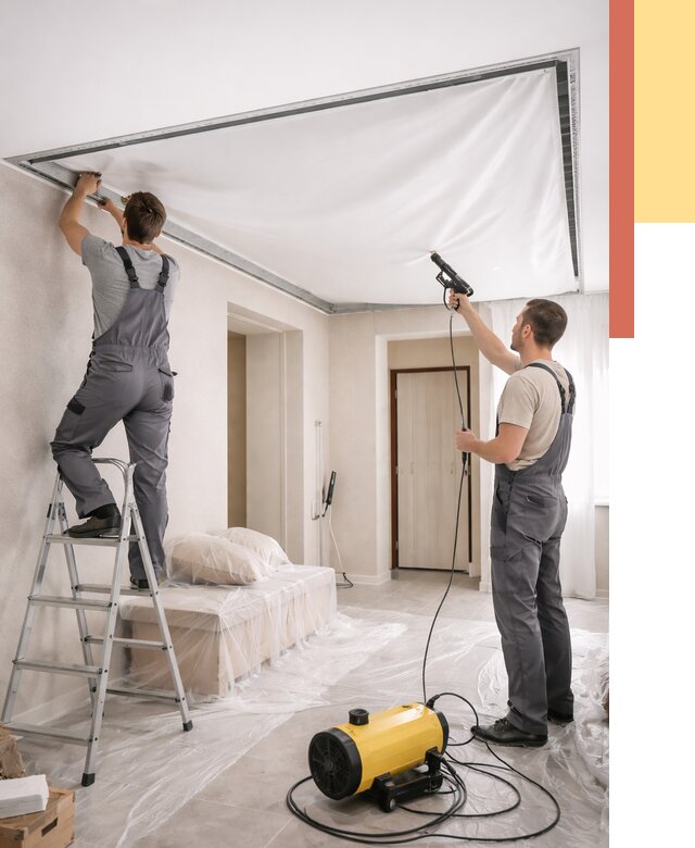 Монтаж натяжного потолка в прихожей в Новокубанске от 2755 руб. под ключ | ОТДЕЛОЧНИК-Нкб