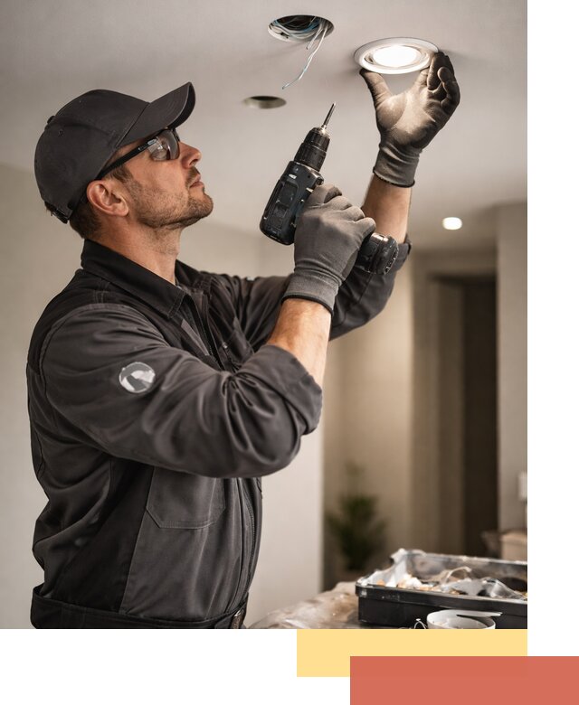 Установка точечных светильников в натяжной потолок в Новокубанске