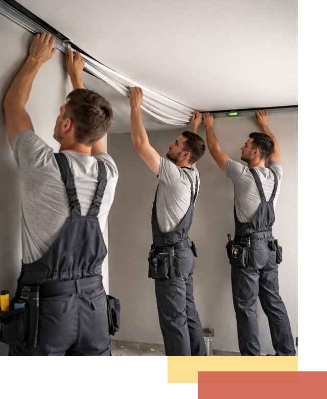 Теневые натяжные потолки в Новокубанске: монтаж и отделка быстро и качественно