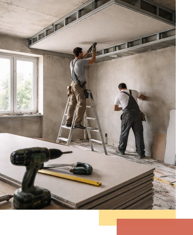 Двухуровневый потолок из гипсокартона в Новокубанске