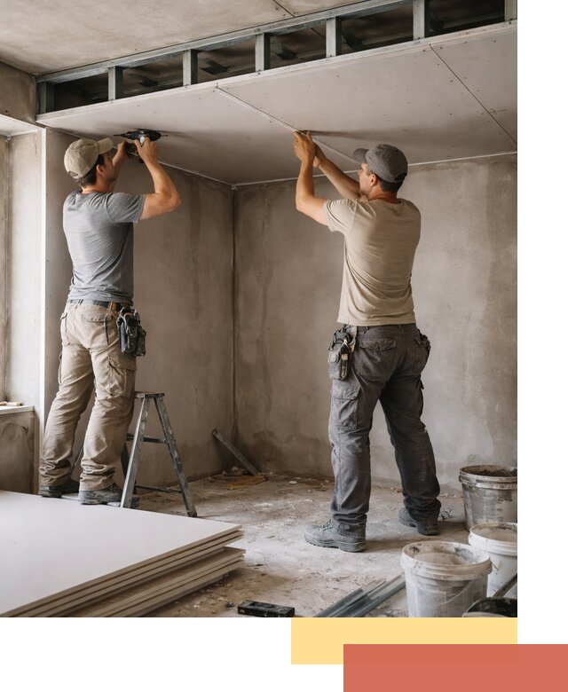 Короб из гипсокартона на потолке под ключ в Новокубанске