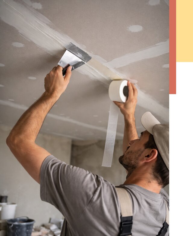 Обработка швов потолка ГКЛ в Новокубанске от 7799 руб. под ключ | ОТДЕЛОЧНИК-Нкб