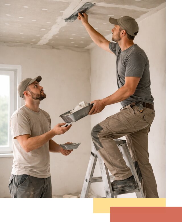 Шпаклевка потолка из гипсокартона в Новокубанске качественно и быстро