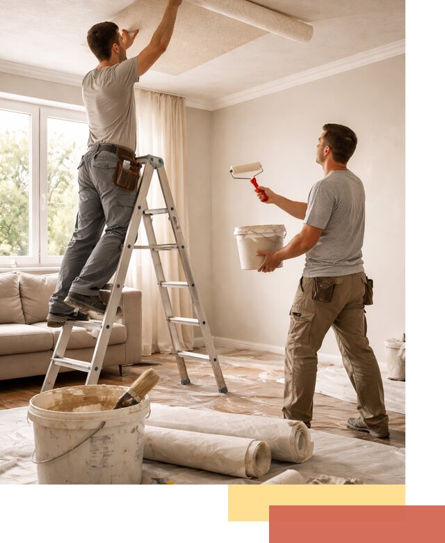 Поклейка обоев на потолок в Новокубанске — качественно и быстро