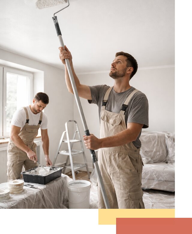 Покраска потолка водоэмульсионной краской в Новокубанске