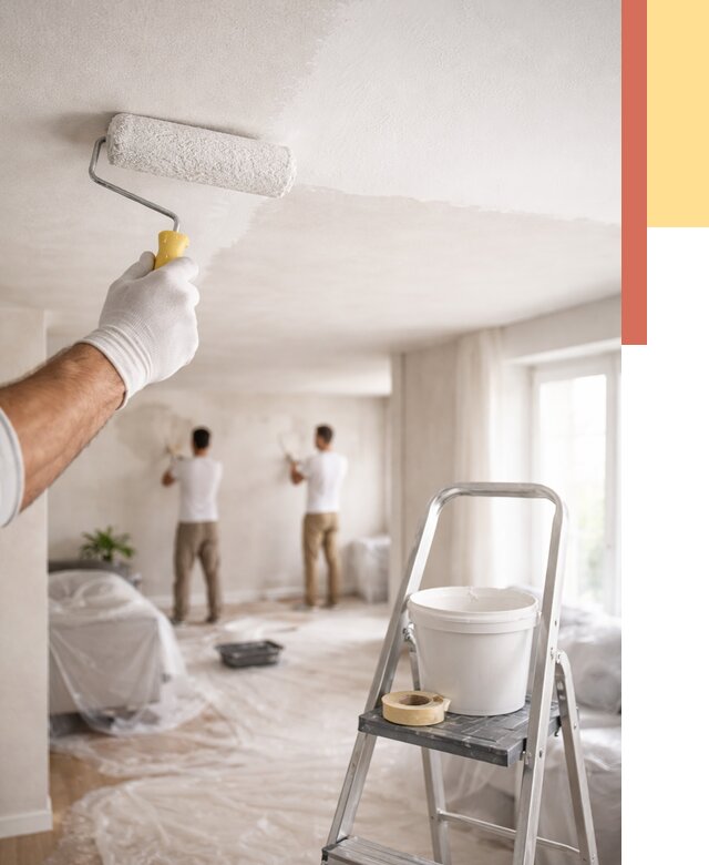 Покраска потолка акриловой краской в Новокубанске от 2600 руб. | ОТДЕЛОЧНИК-Нкб