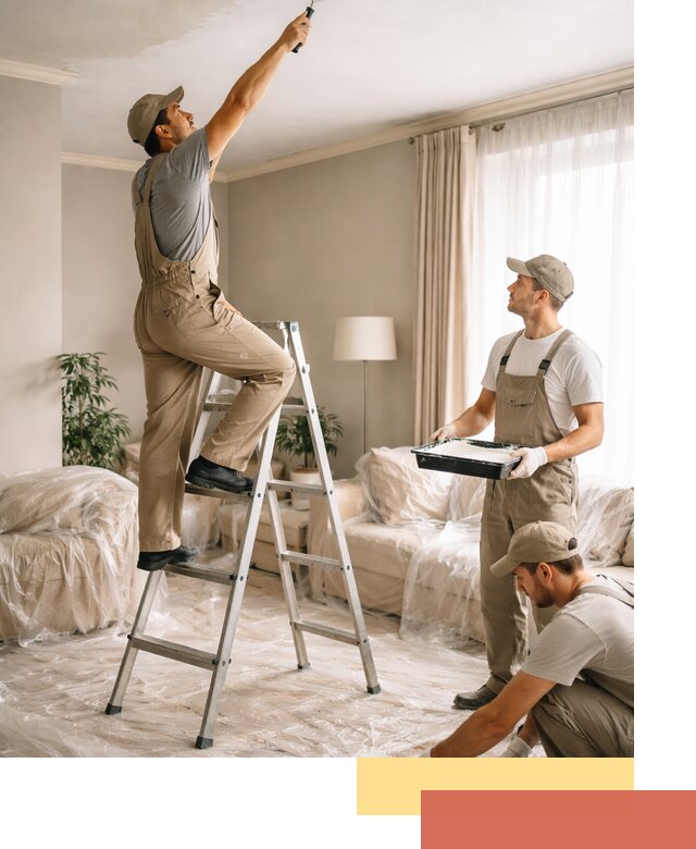 Покраска потолков акриловой краской в Новокубанске качественно и быстро