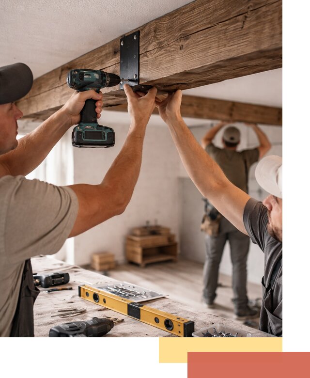 Монтаж декоративных потолочных балок в Новокубанске