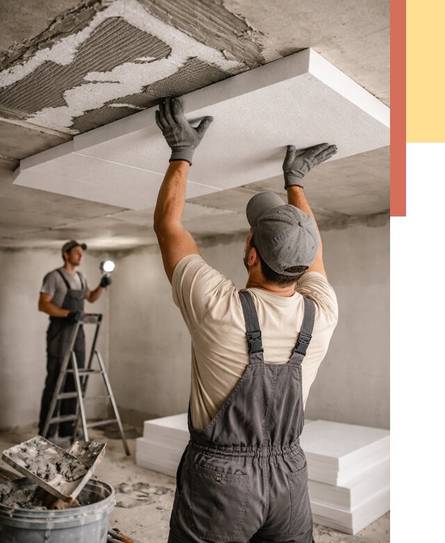 Утепление потолка пенопластом в Новокубанске от 4679 руб/м2 — недорого и быстро | ОТДЕЛОЧНИК-Нкб